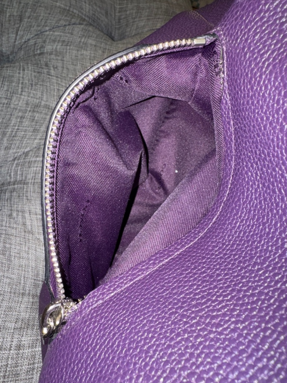 COACH Bag Prairie Purple Leather Satchel Tote EUC - Picture 14 of 17